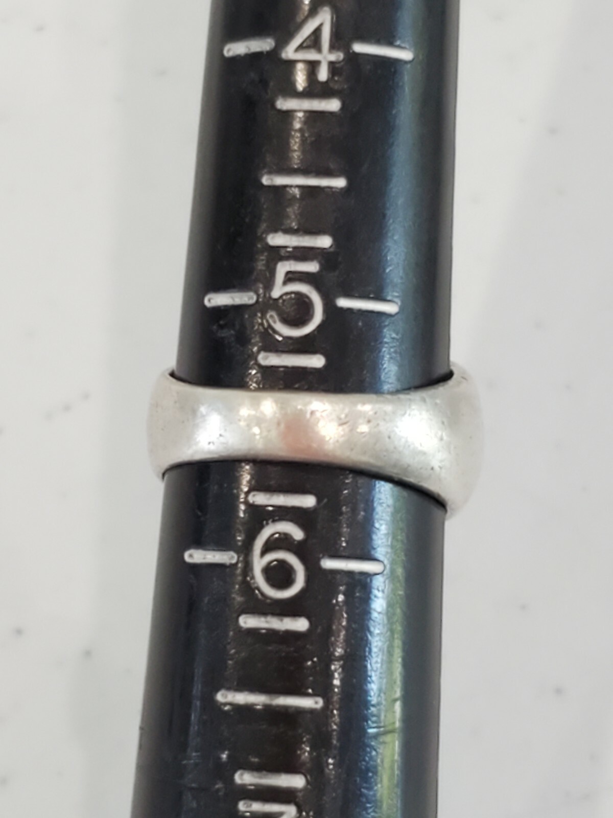 Vintage Sterling Silver Womens Solid Dome Band Ring Size 5.5