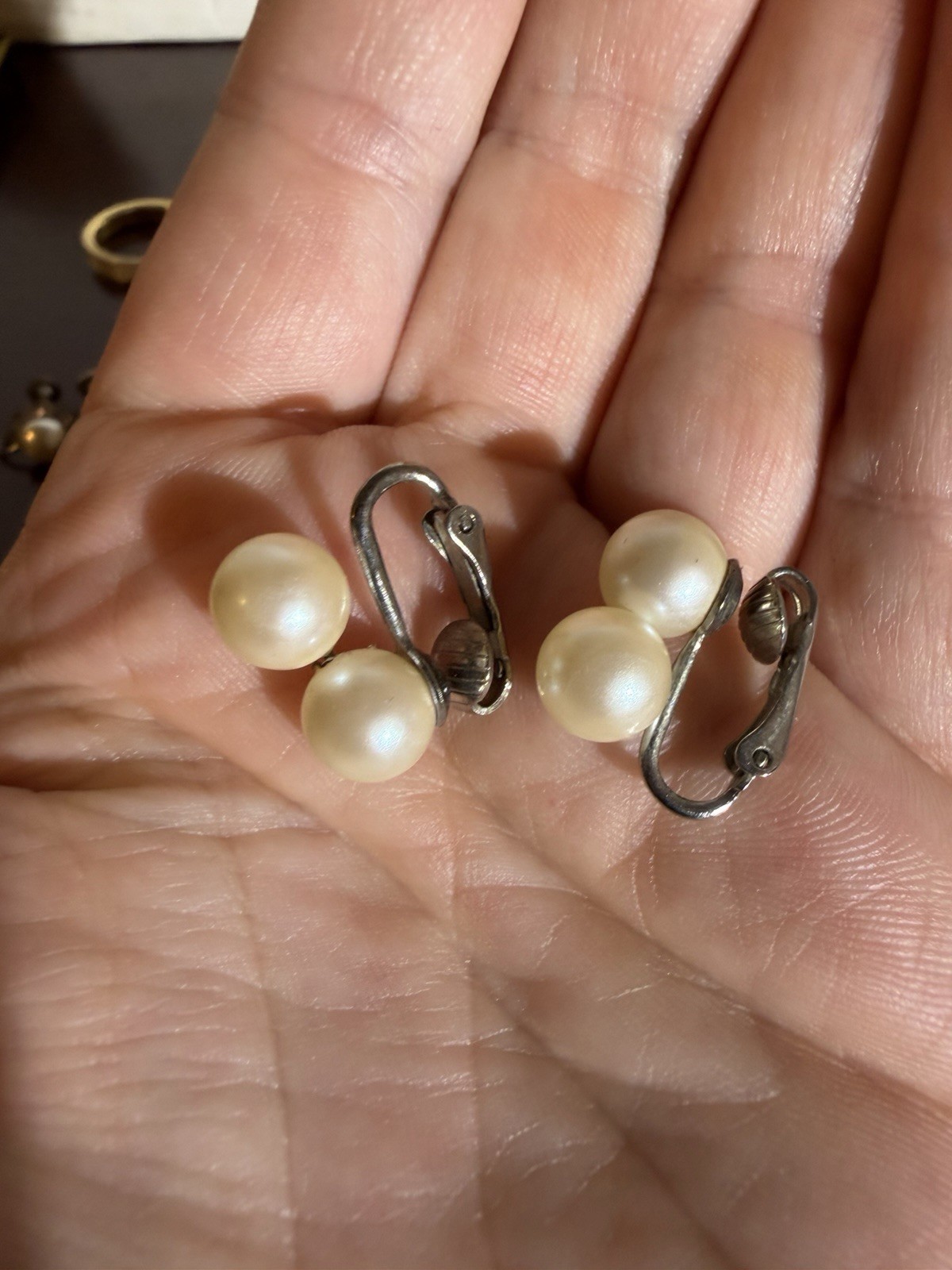 Lot of 7 Vintage 60’s Era Earrings Clip On Screw Back MCM Trifari Gold Silver