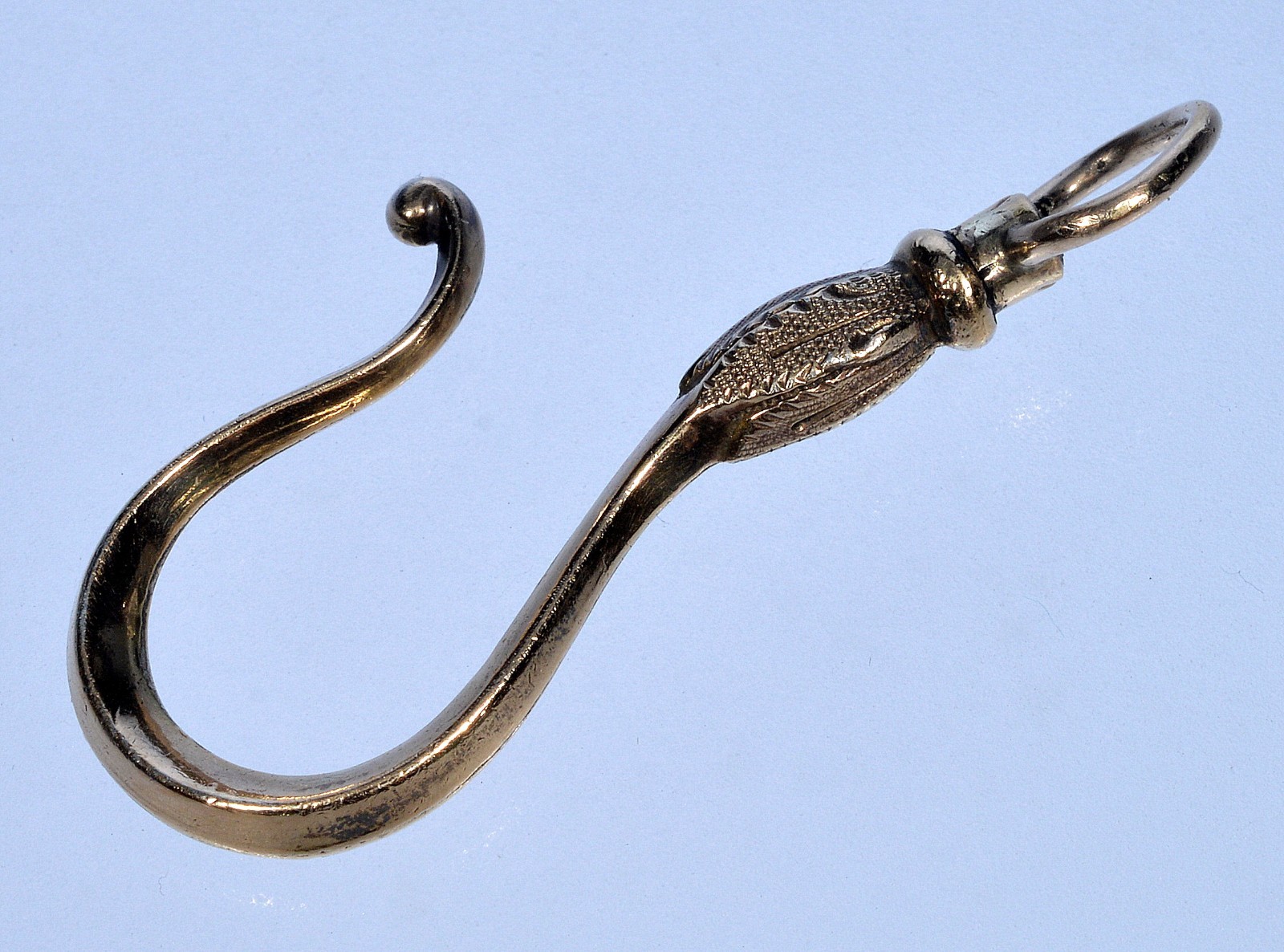 ANTIQUE GEORGIAN 10K GOLD LARGE HOOK CLASP FOR CHAIN NECKLACE C.1820 003963