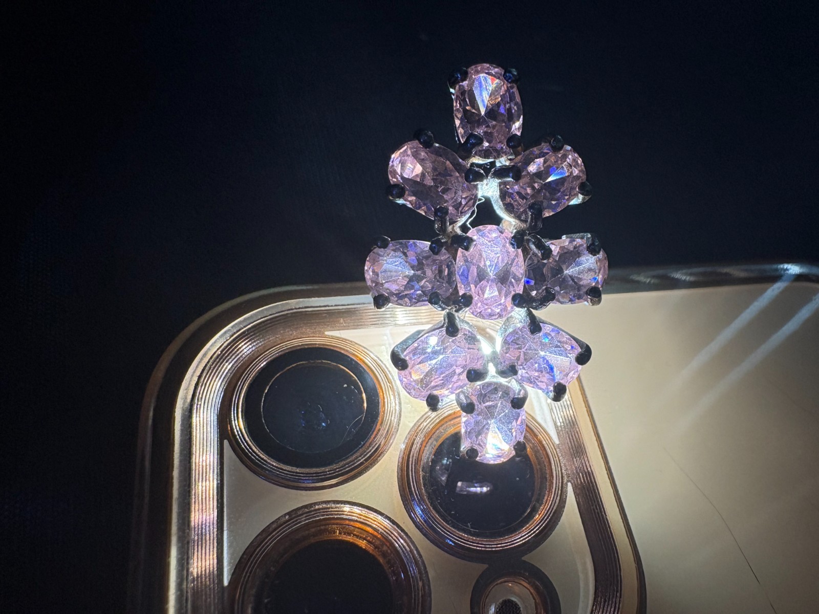 Vintage 925 Sterling Silver Cluster Pink Ice CZ Prong Setting Ring Size 5.5 US