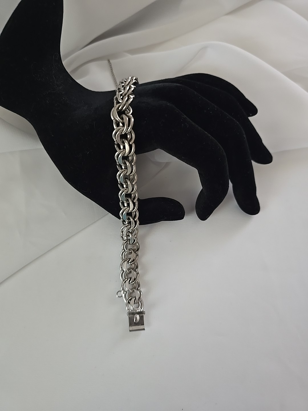 BALLOU STERLING SILVER STARTER CHARM BRACELET DOUBLE LINK