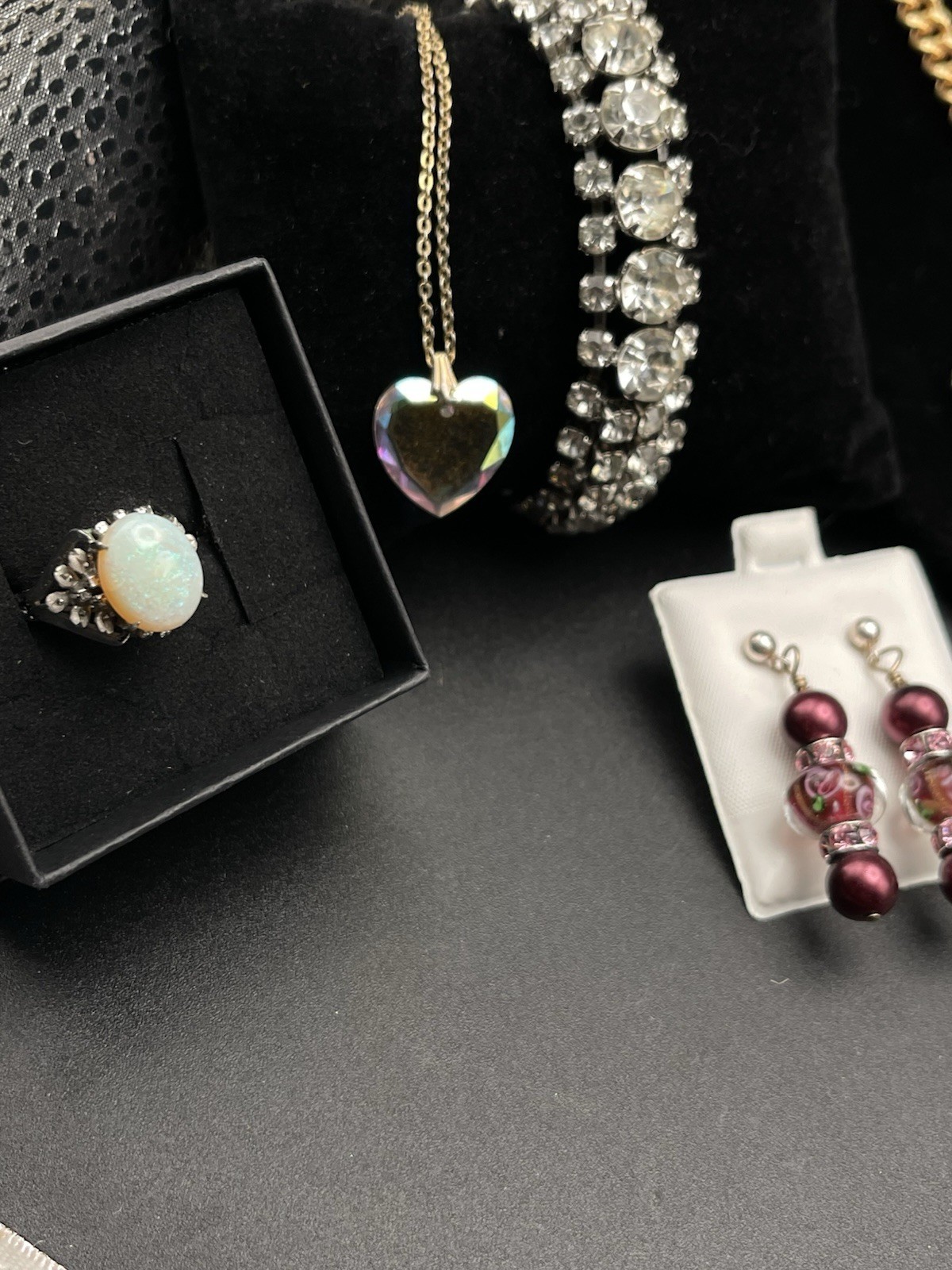 🔥 VTG Statement Jewelry Lot Rhinestones Bracelet Necklace Brooch Earrings