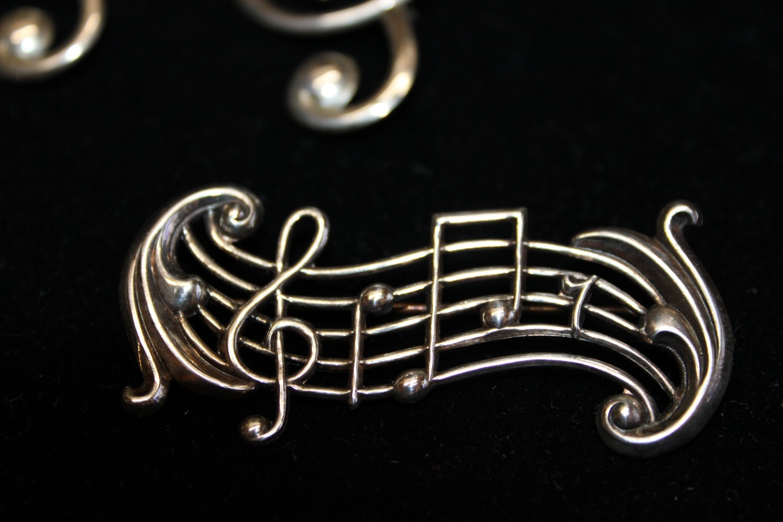 VTG (8) STERLING MUSICAL NOTES THEME PINS BROOCHES LOT LANG, BEAU, ETC. 36g