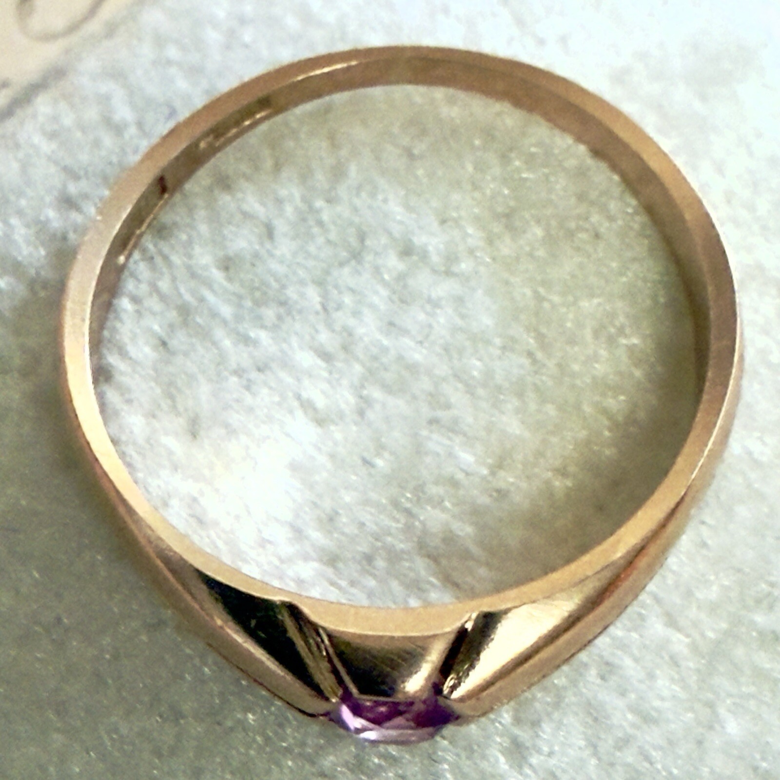 Size 8 – Stylish Vintage 583 14k Rose Gold Ring – East European USSR Era #1593