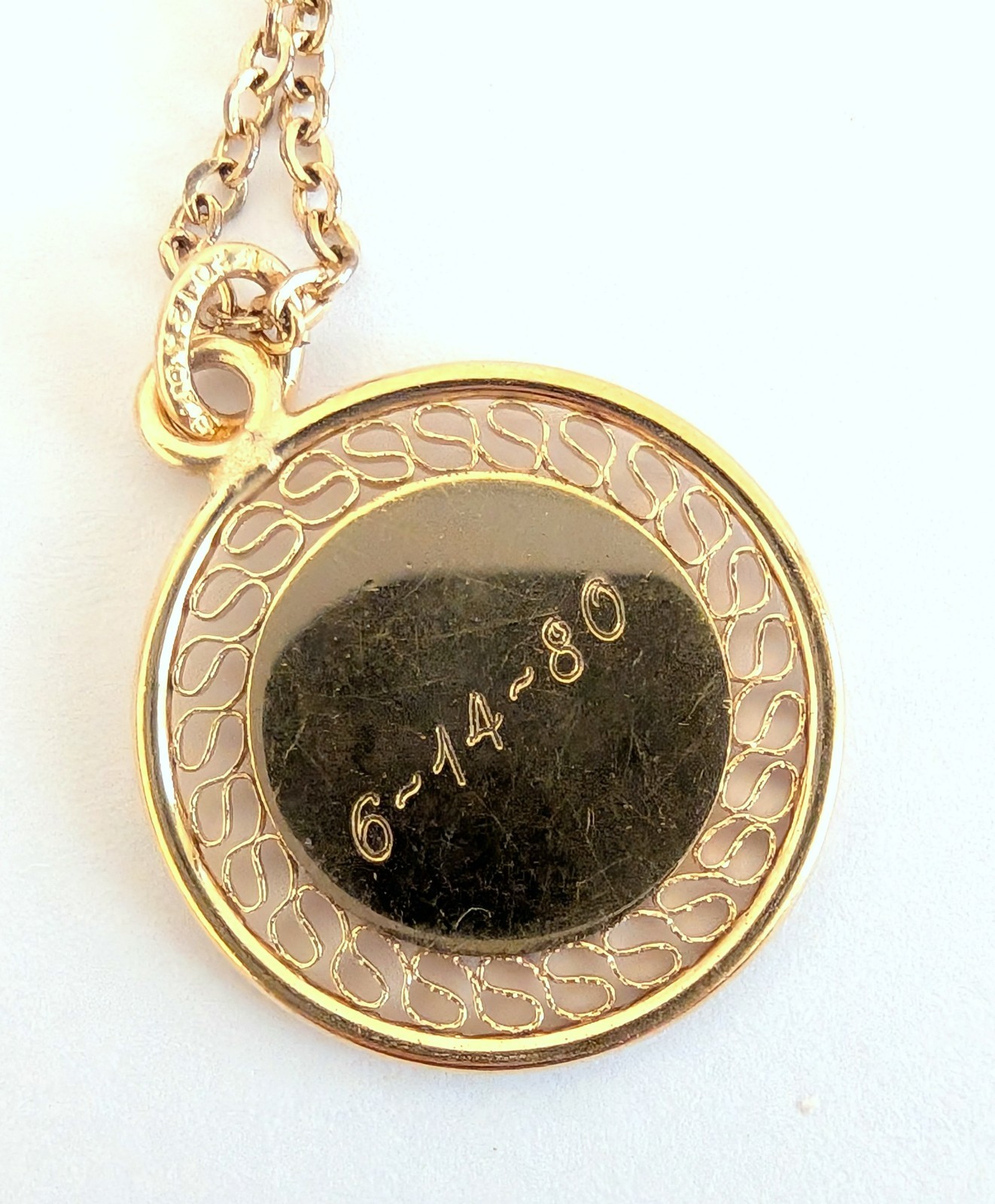 Vintage Binder Brothers 12K Gold Filled Fine Chain with “G” Mono 12K GF Pendant