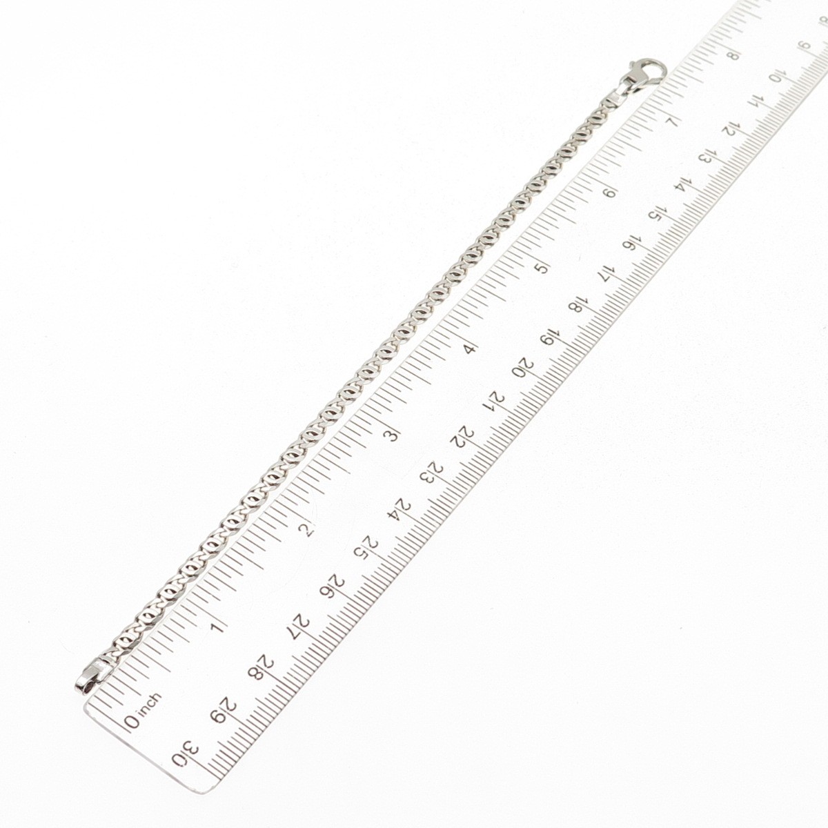 925 Sterling Silver Vintage Italy Anchor Mariner Link Bracelet 7.5″