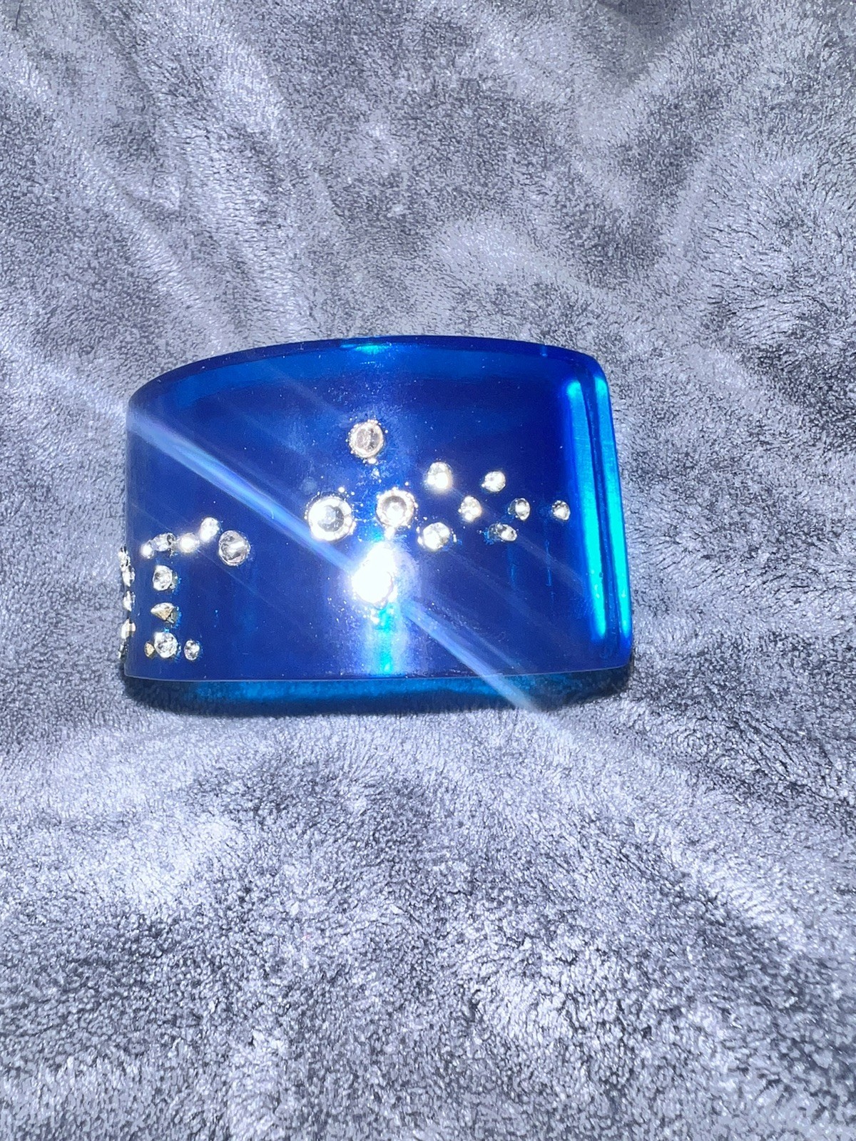 CHRISTIAN DIOR Lucite Cuff Bracelet with Rhinestones