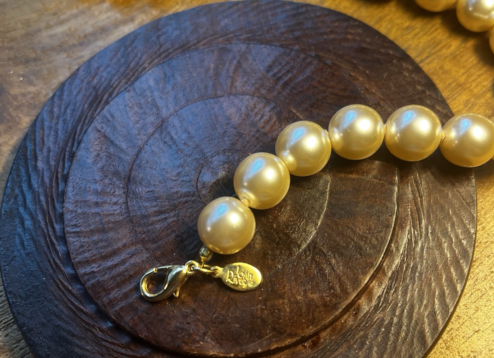 Joan Rivers 18” Faux Pearl Necklace and Statement Earrings Set – Cream & Gray