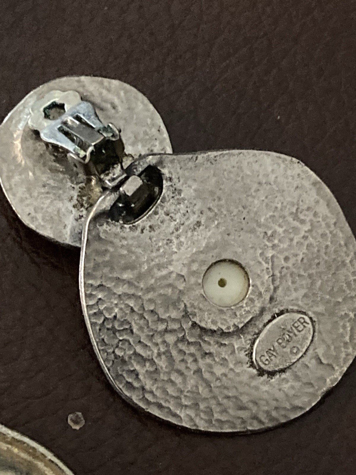 Modernist Gay Boyer Clip Earrings And An Unmarked Brooch