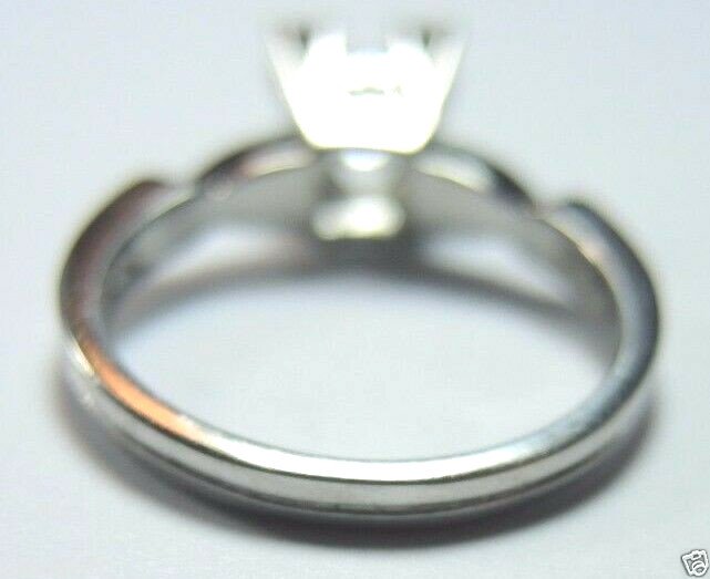 Antique Art Deco Diamond Engagement Platinum Ring Size 4.75 UK-J EGL USA