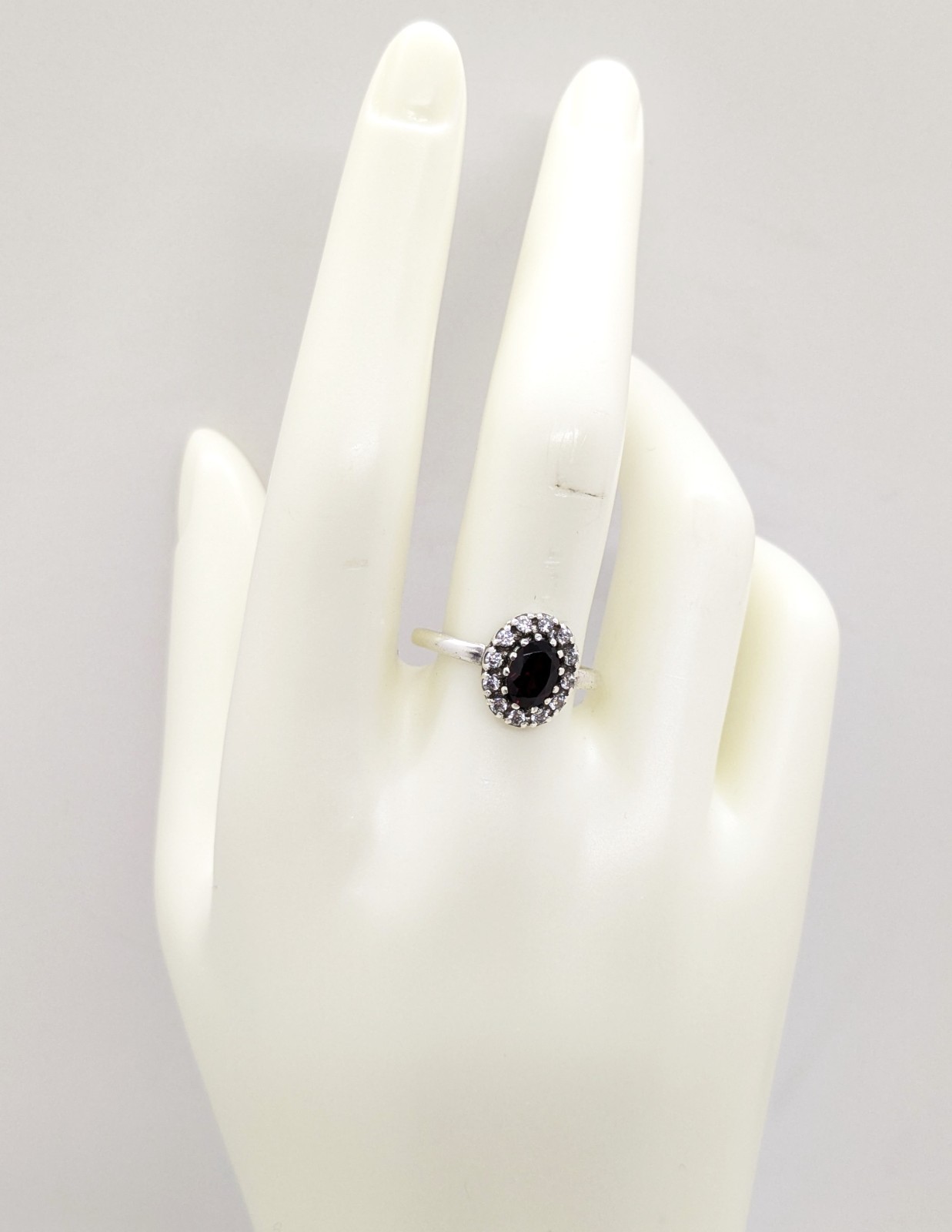 Vintage Luxury RING Silver 925 with Big Bright Garnet -size: 10US (17.5mm)| #71