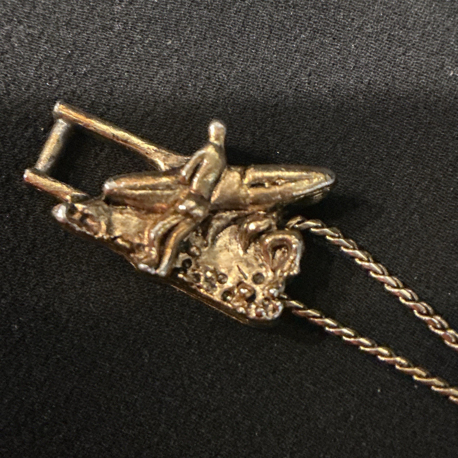 Vintage Gold Tone World War II Slide Charm Bracelet