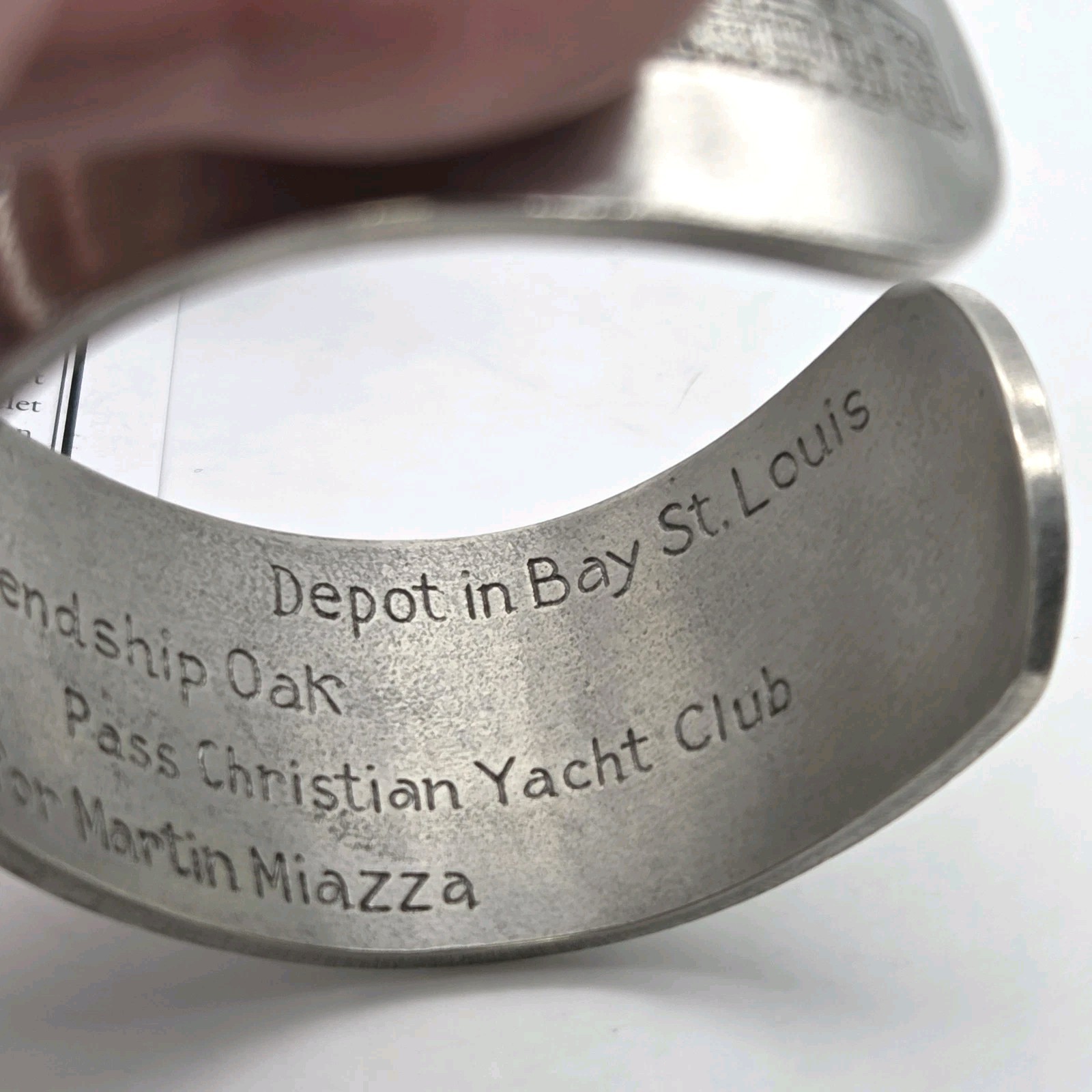Salisbury Pewter Cuff Bracelet MS Gulf Coast Landmarks In Box Martin Miazza’s