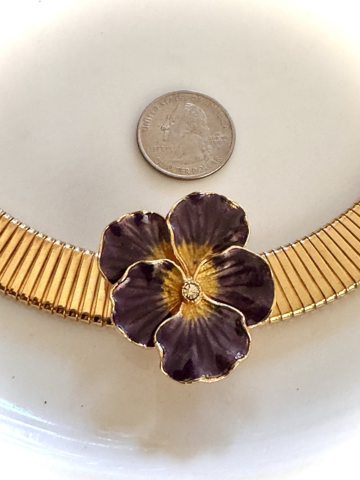 Metropolitan Museum of Art Russian Imperial Purple Pansy Necklace Made By CINER