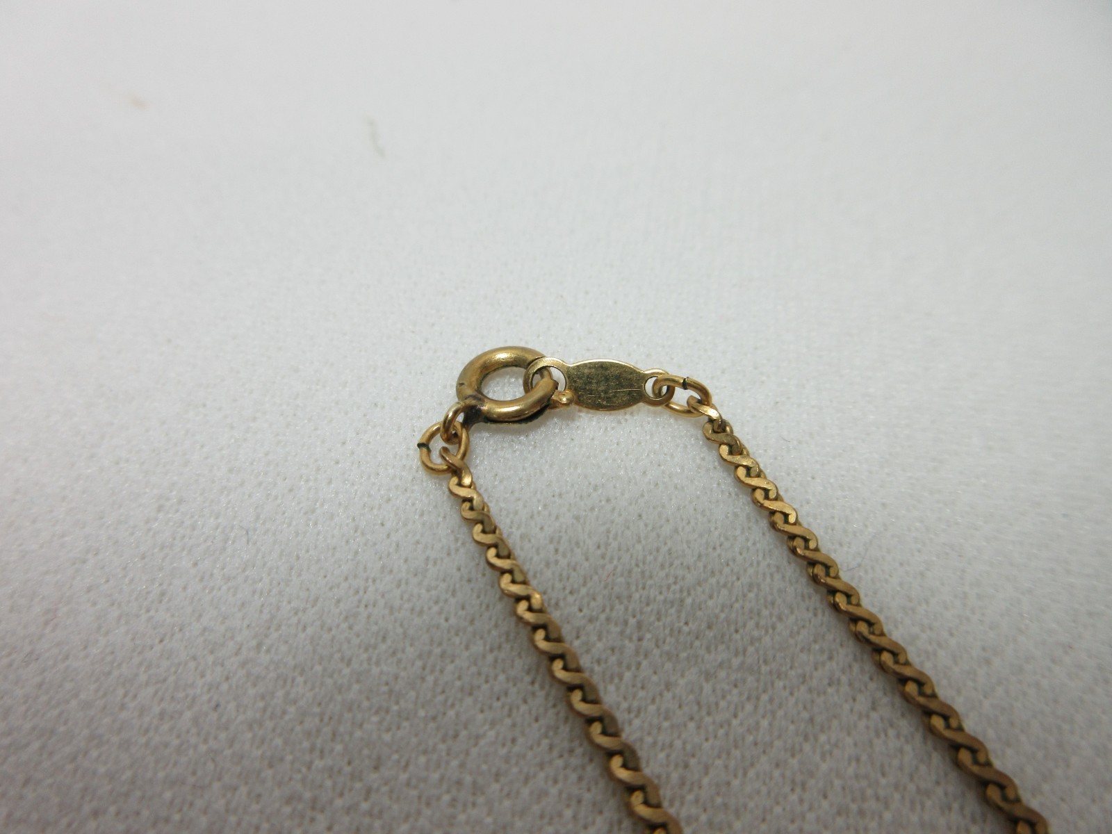 VINTAGE 14K & 12K YELLOW GOLD FILLED PPC NECKLACE CHAIN OPAL PENDANT #48