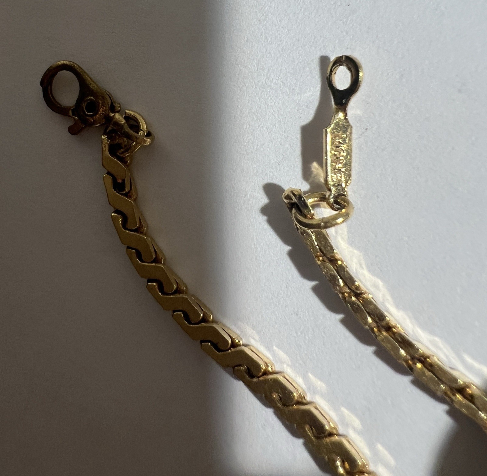 Vintage Signed Monet Gold Tone Twisted Snake Chain Necklace & Bangle Jewelry Lot