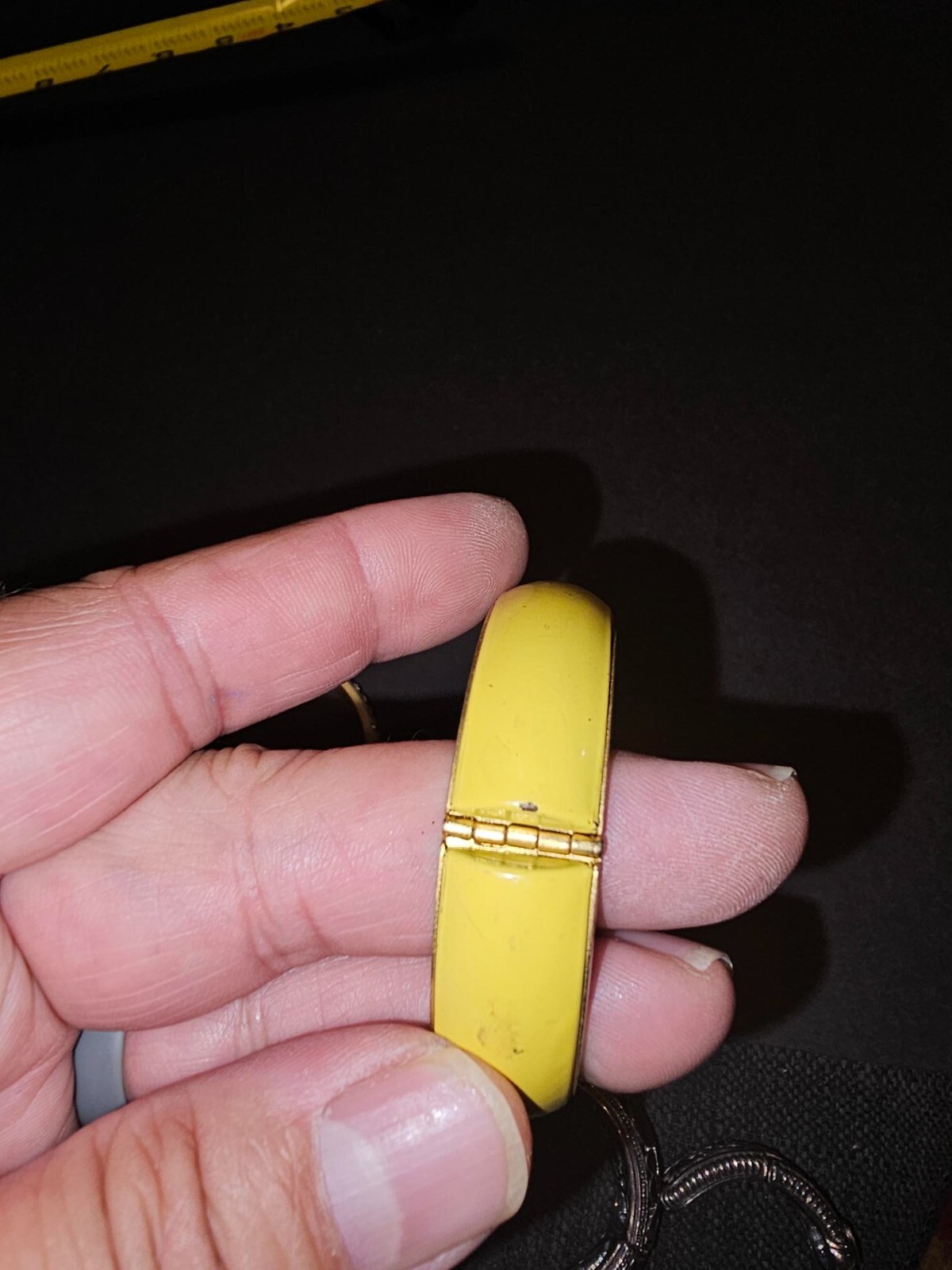 2 vintage bangle bracelets I believe the solid one may be Bakelite but not sure