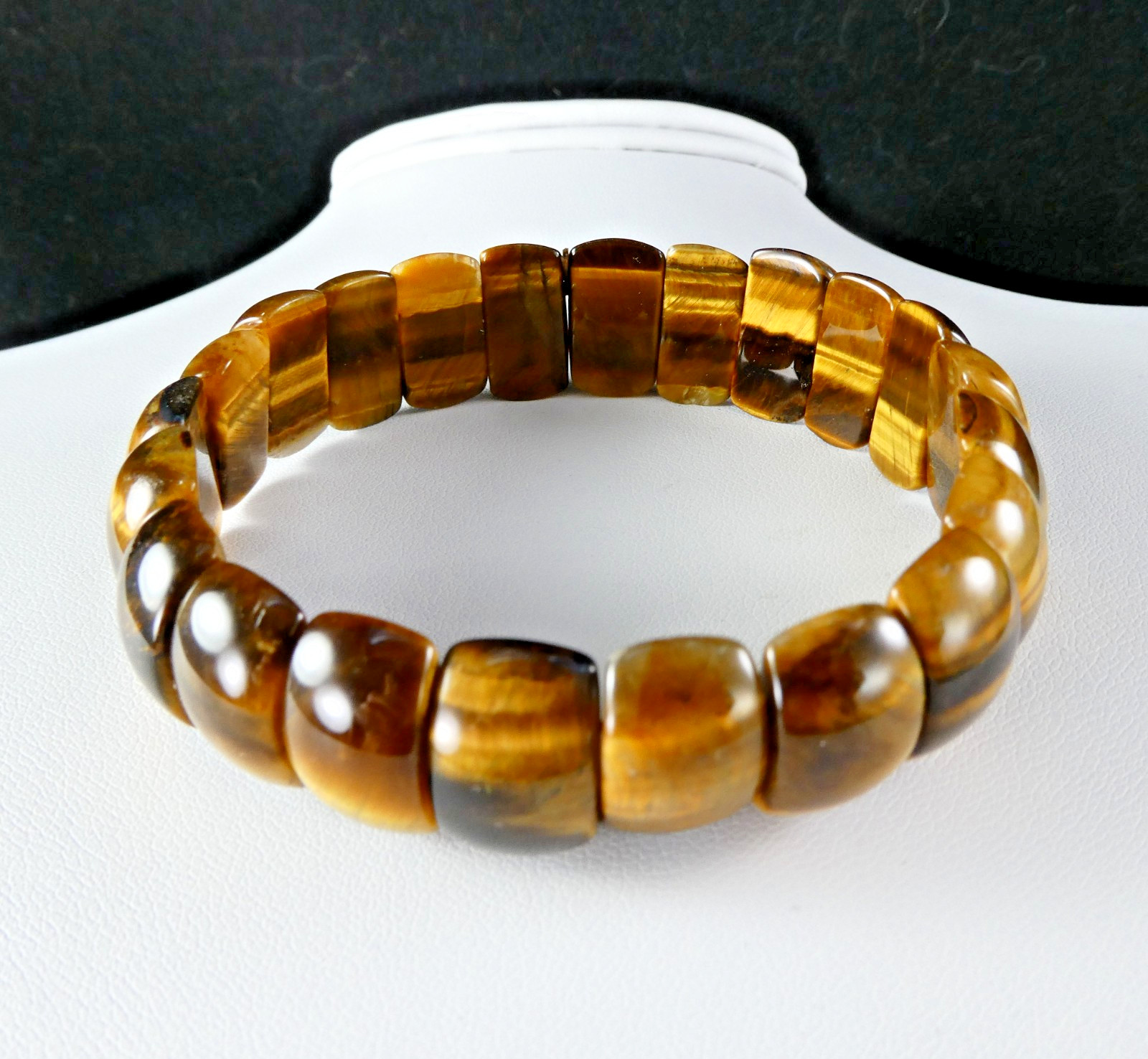 Pretty Tigers Eye Bangle Bracelet Expansion Style Designer Quality HSN