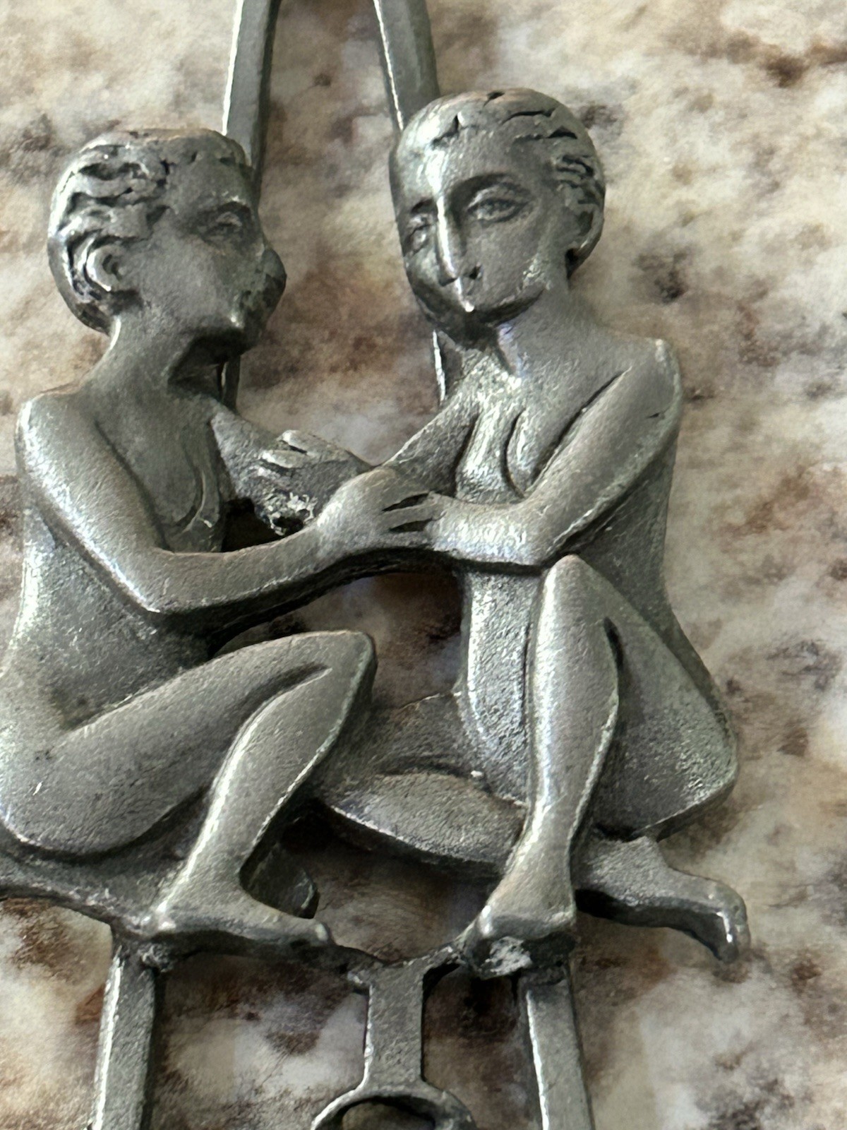Pendant-Cathedral Gemini May 22-June 21 Genuine Pewter, Twins, Zodiac