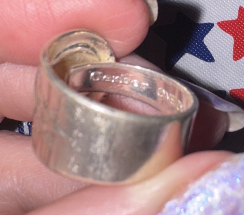 Vintage Oneida Gerber Baby Spoon Ring Adjustable