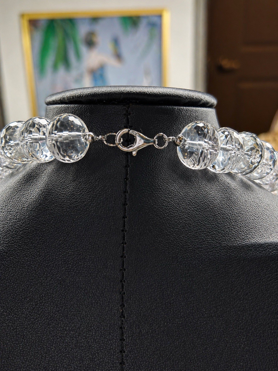 Rock Crystal Necklace Vintage Faceted Graduated 18” Quartz
