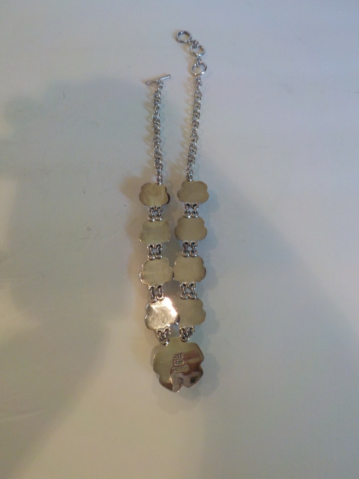 Vintage Mexico CIL Designer Sterling Silver Hibiscus Flower Necklace, 76 grams