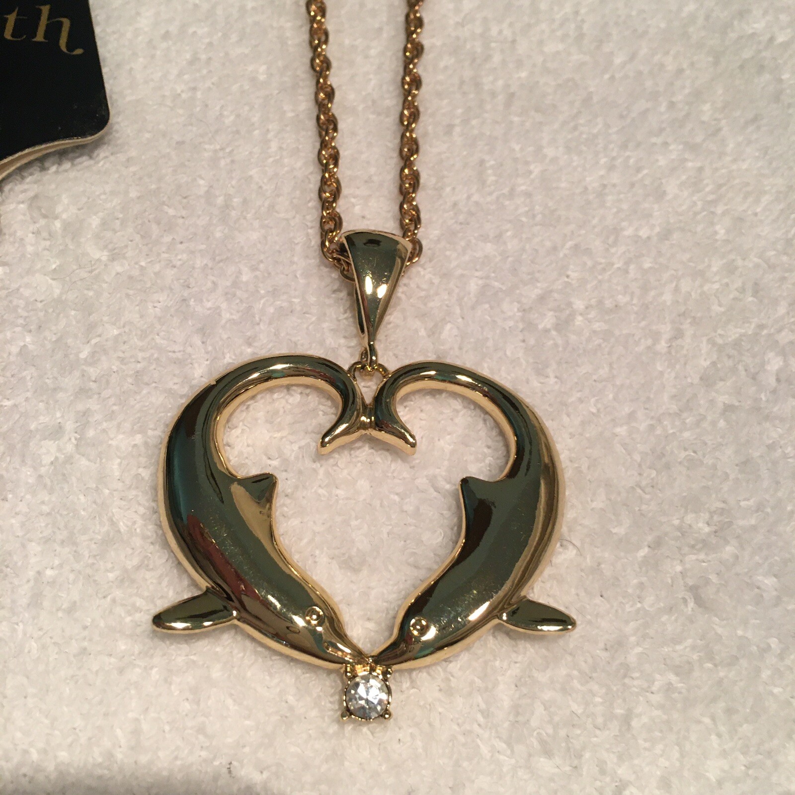Fabulous Bon Worth Vintage Gold Tone Micky Mouse Pendant Necklace