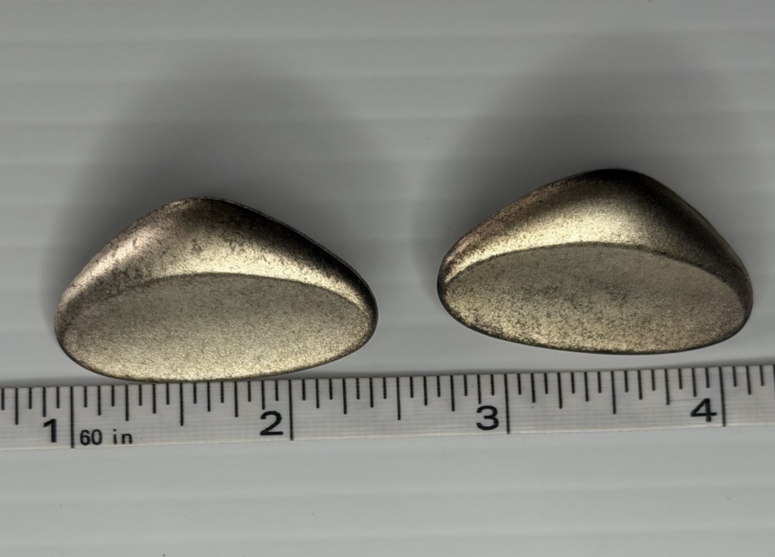 Vintage Pewter Tone Asymmetrical Post Back Earrings Abstract Retro