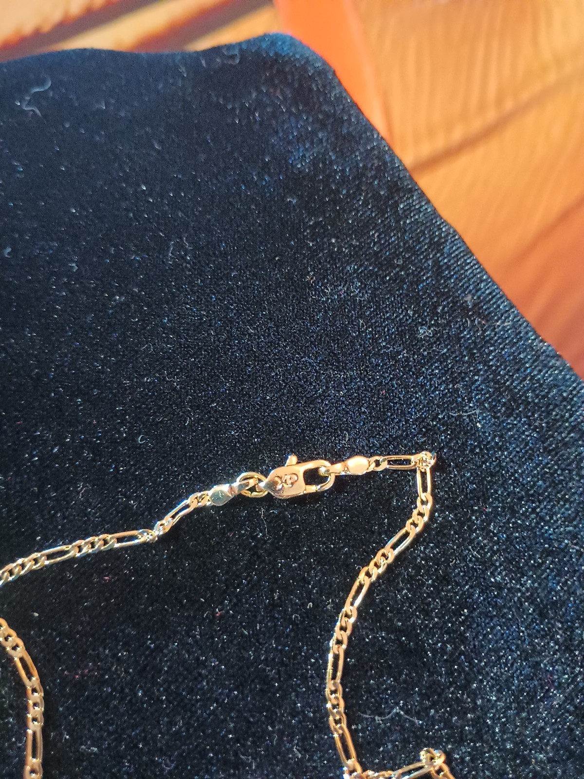 XP Chain Necklace 17″, 14 K Figaro Gold Plated. Pendant Not Included