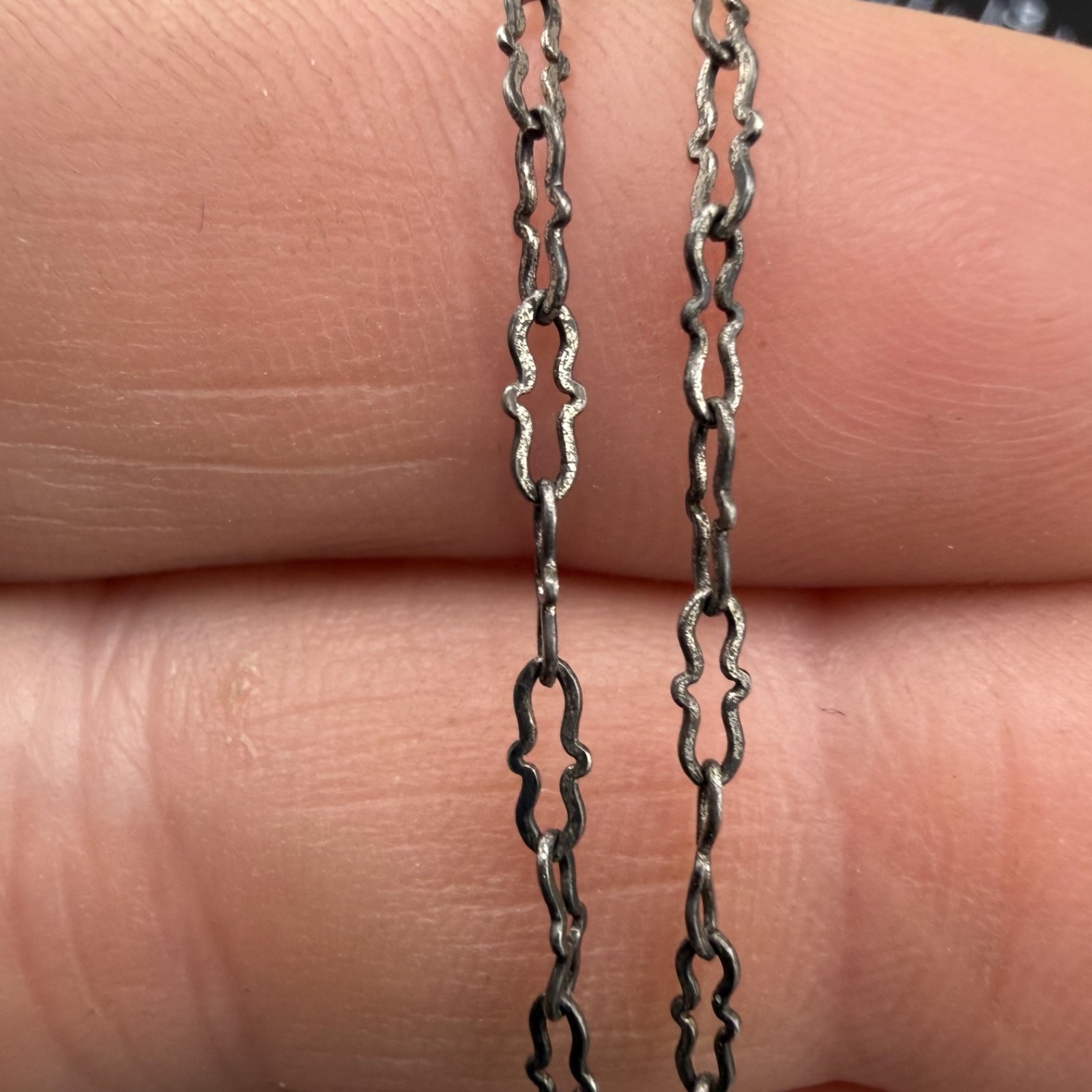 Vintage Sterling Silver Art Deco Necklace Titanic 16”