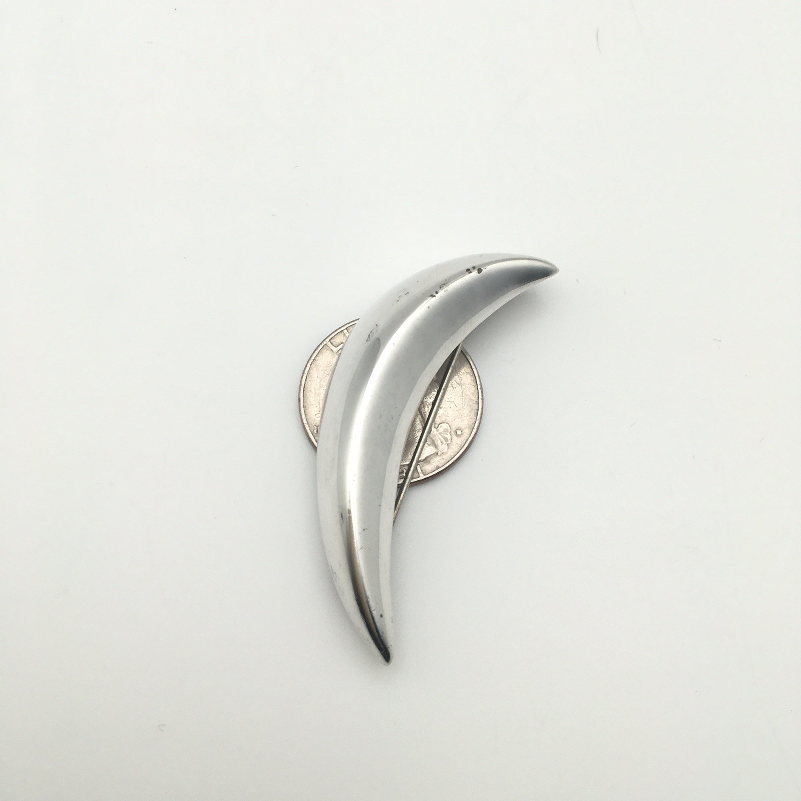 Sterling Silver Vintage BAYANIHAN Modernist Art Deco Pin Brooch 925 7.5g #29