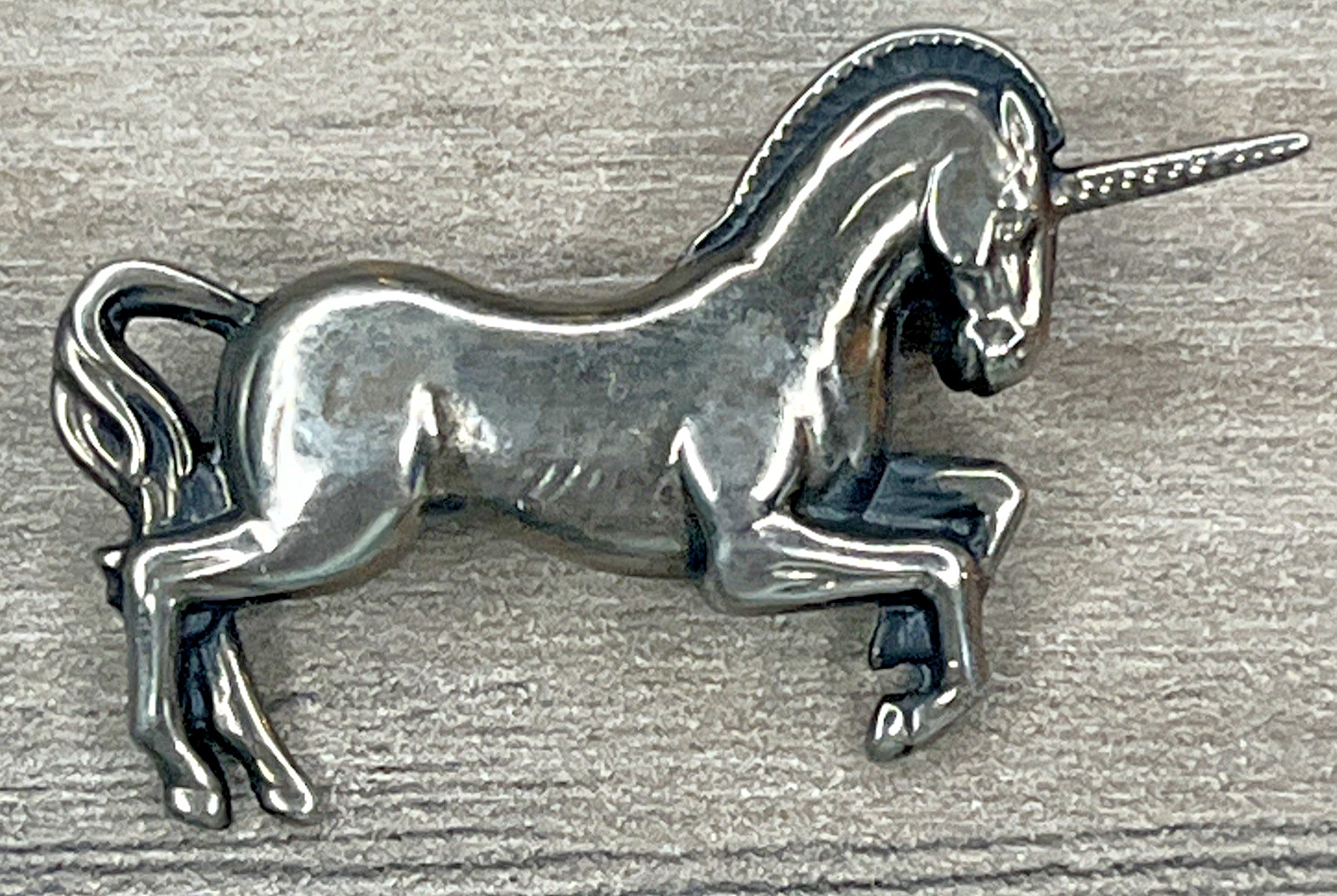 Vintage Unicorn Silver Tone Brooch Pin Whimsical Fantasy Fairytale Ethereal