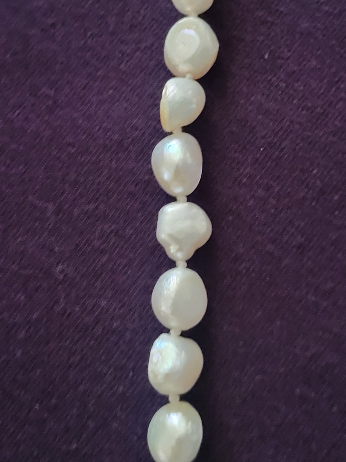 52″ Knotted Baroque Freshwater Pearl Rope Necklace Dark Iridescent Accent Pearls