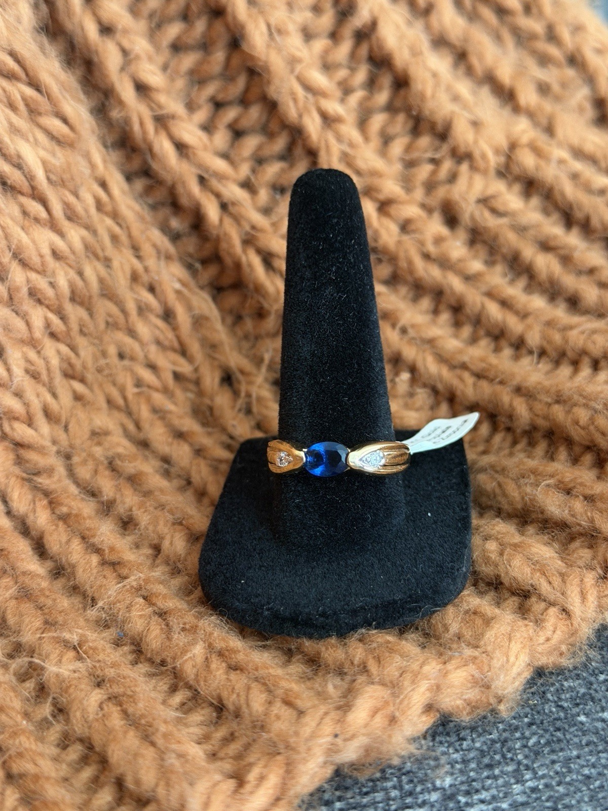14k Gold Electroplated size 9 ring , vintage deadstock