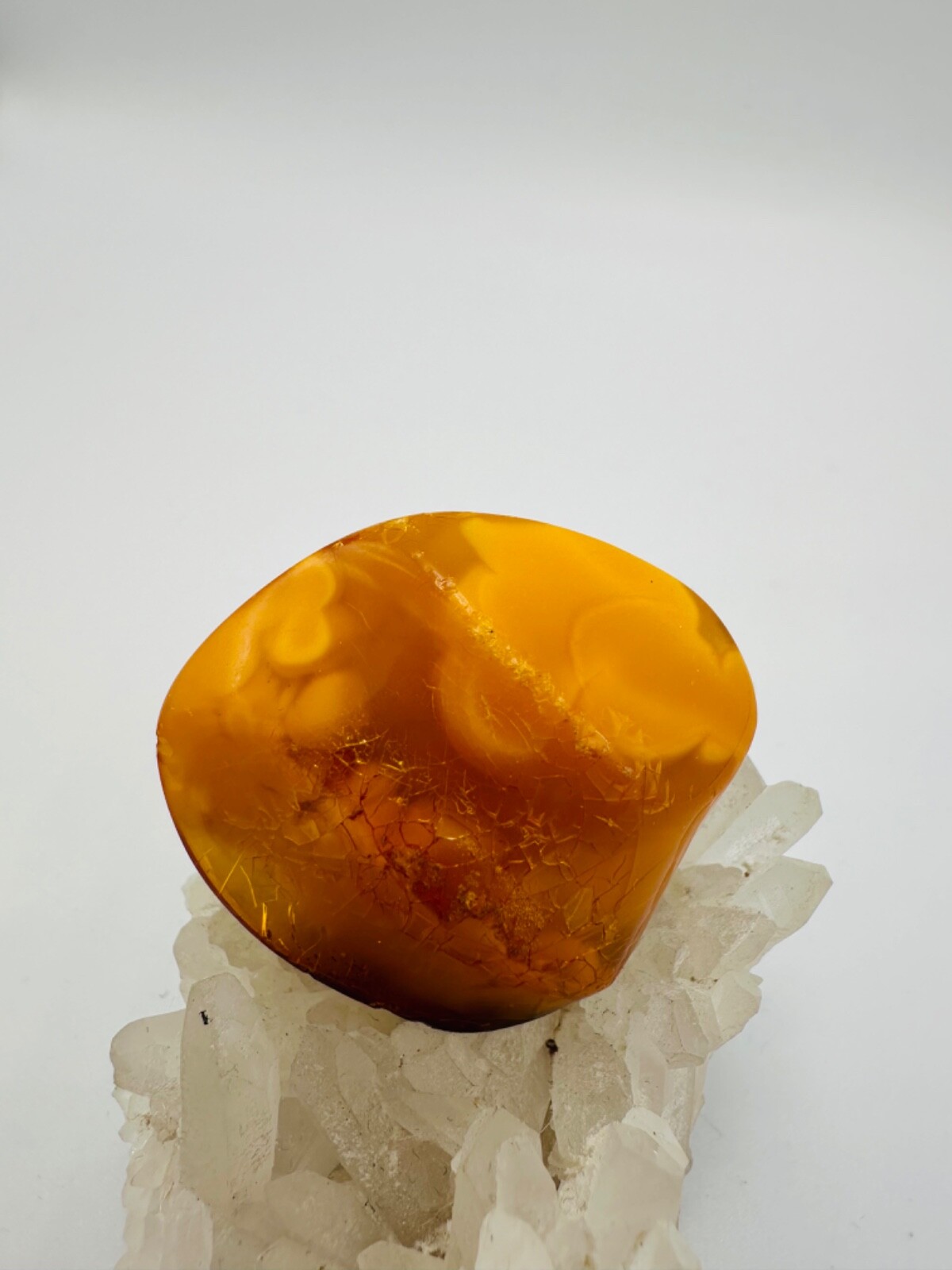 Vintage Baltic Amber Brooch Egg yolk USSR 1970s