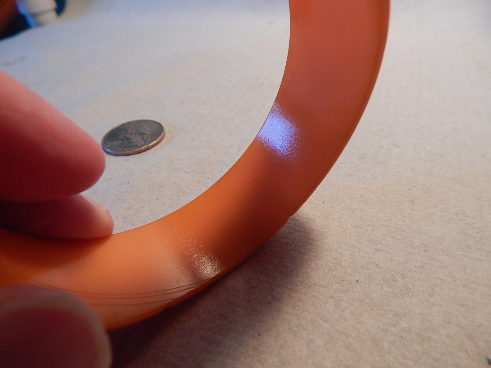 VTG 1930S TO 1950S BUTTERSCOTCH BAKELITE BRACELET CUFF CARVED 7/8 WIDE ESTATE