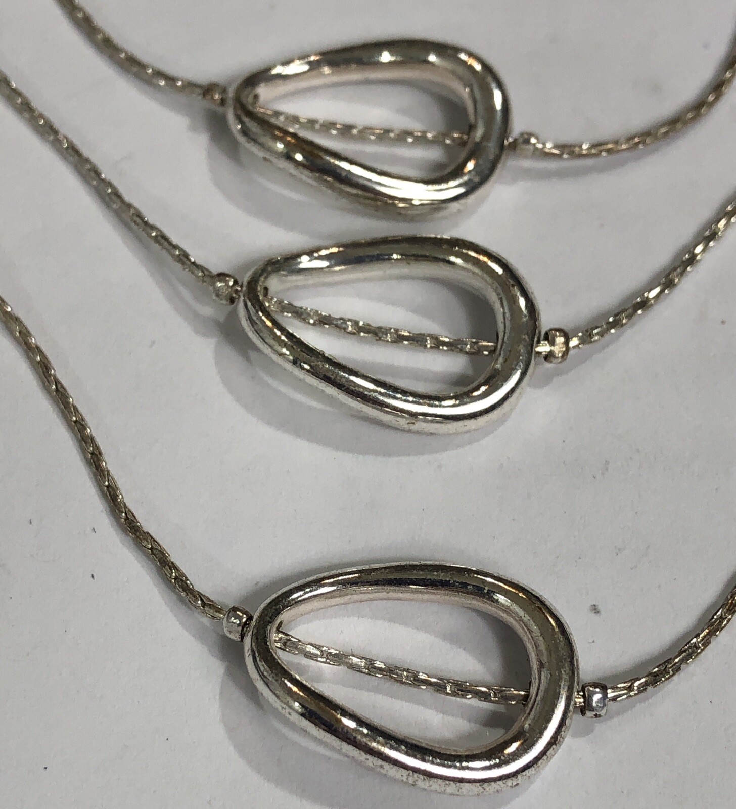 Trifari Multi-Chain Necklace Station Silver 16 in to 17.5 in Length – Vintage