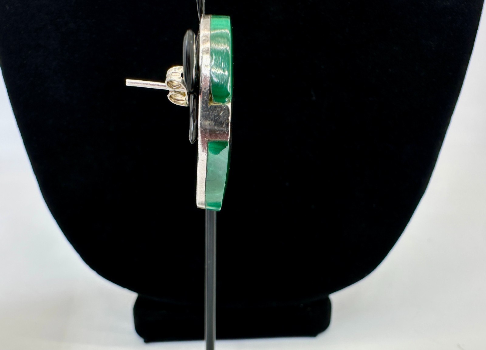 Vintage Taxco TS-108 925 Silver Malachite Onyx Necklace Bracelet Earrings