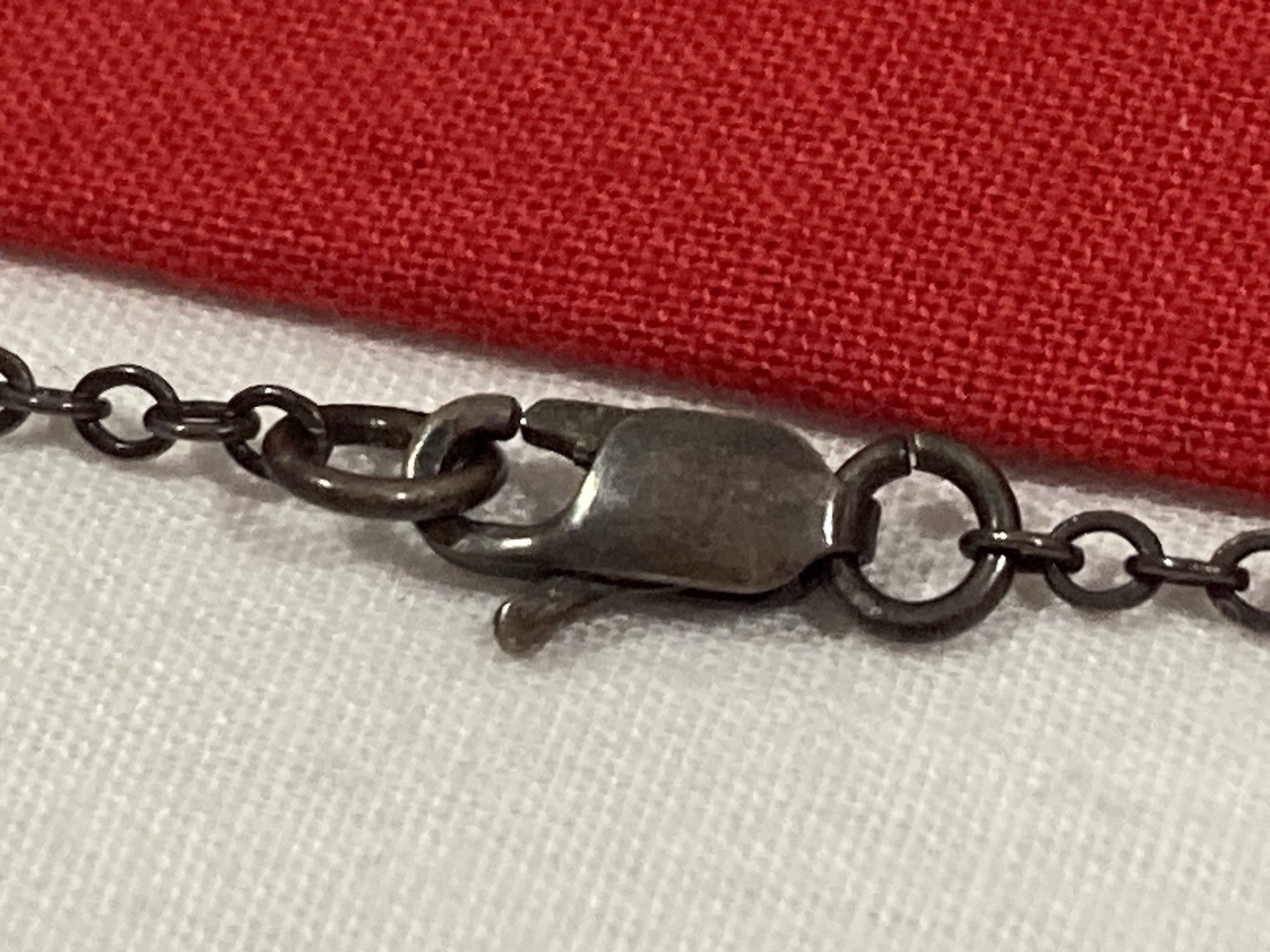 Vintage 900 Carved TORCH Shaped Agate Pendant Sterling Silver 925 Cable Necklace