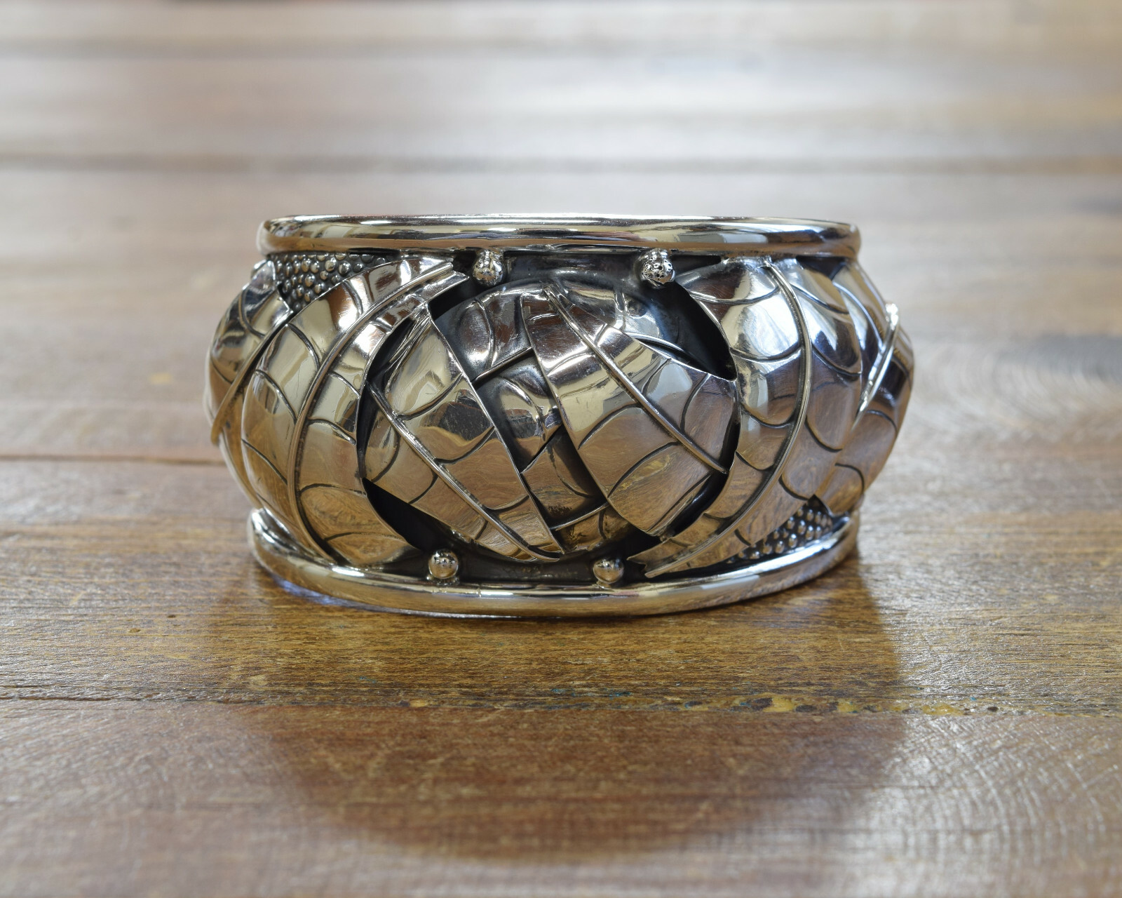 Southwestern Sterling Silver Cuff Bracelet by Dominique Dinouart Design