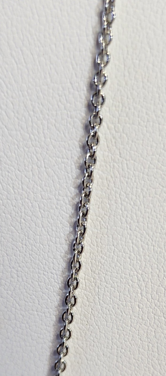 Vintage Silver-Tone Pendant Necklace Oval Cut Blue Stone