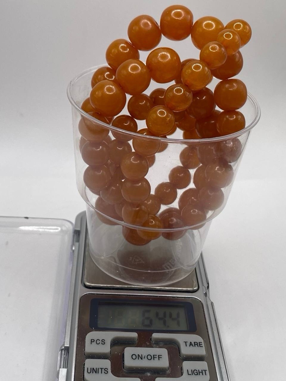 Vintage Soviet Amber Beads Necklace Kaliningrad 64 grams