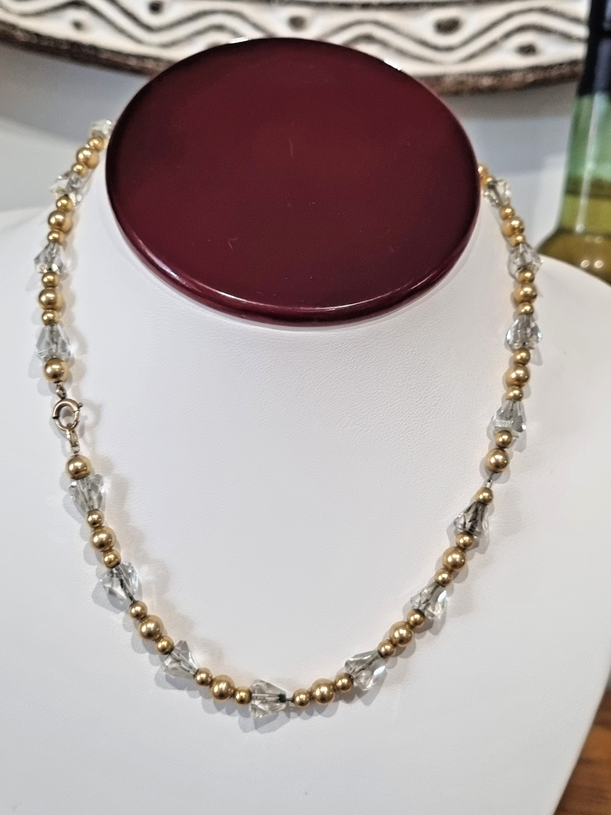 Antique 12k Rose Gold Fill Spinel bead Bracelet necklace pair available video