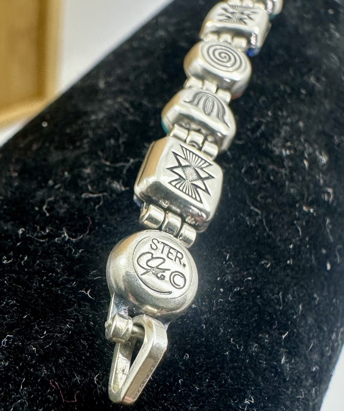 CAROLYN POLLACK Sterling Silver Lapis Lazuli Turquoise Coral REVERSIBLE Bracelet