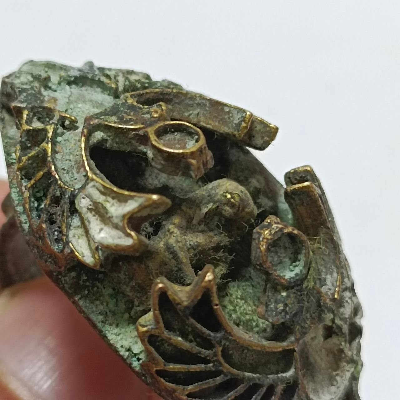 Vintage Handmade Bronze Ring, Rare Ornate Collectible, Unique Statement Jewelry