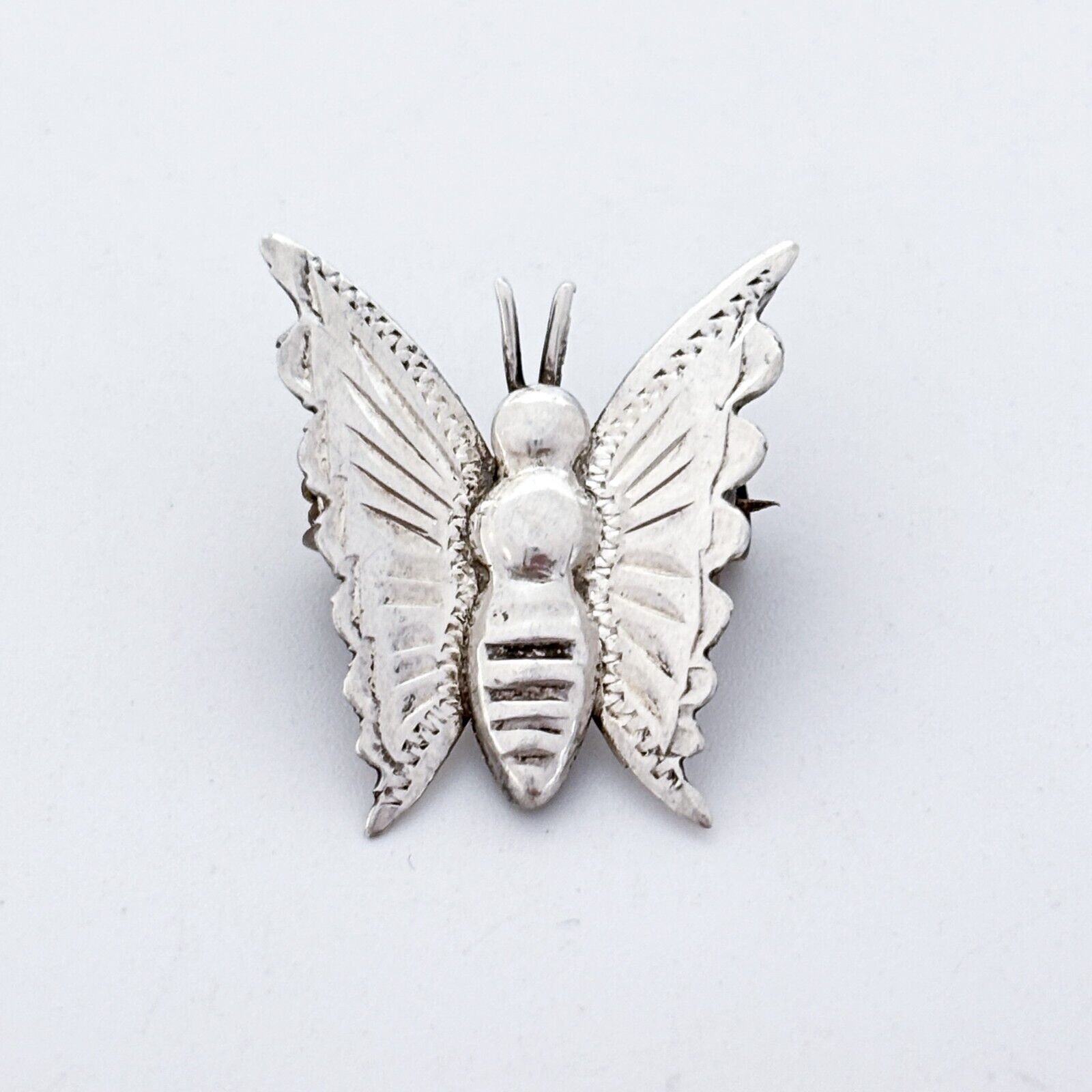 Estate Mexico Sterling Silver 925 Butterfly Pin Brooch