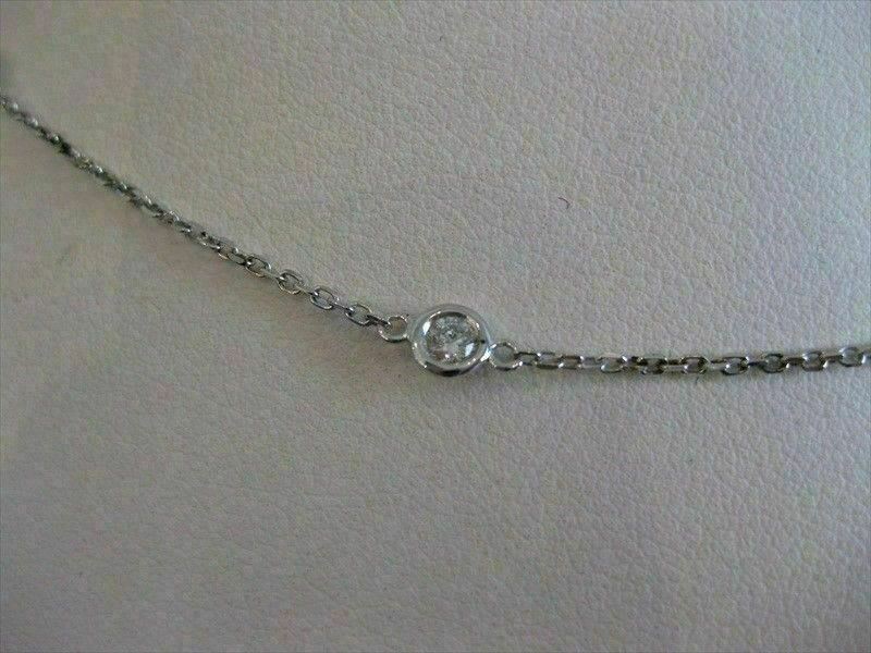 1.05CTW DIAMOND BY THE YARD 14K WHITE GOLD STATION NECKLACE F/G VVS/VS #19759