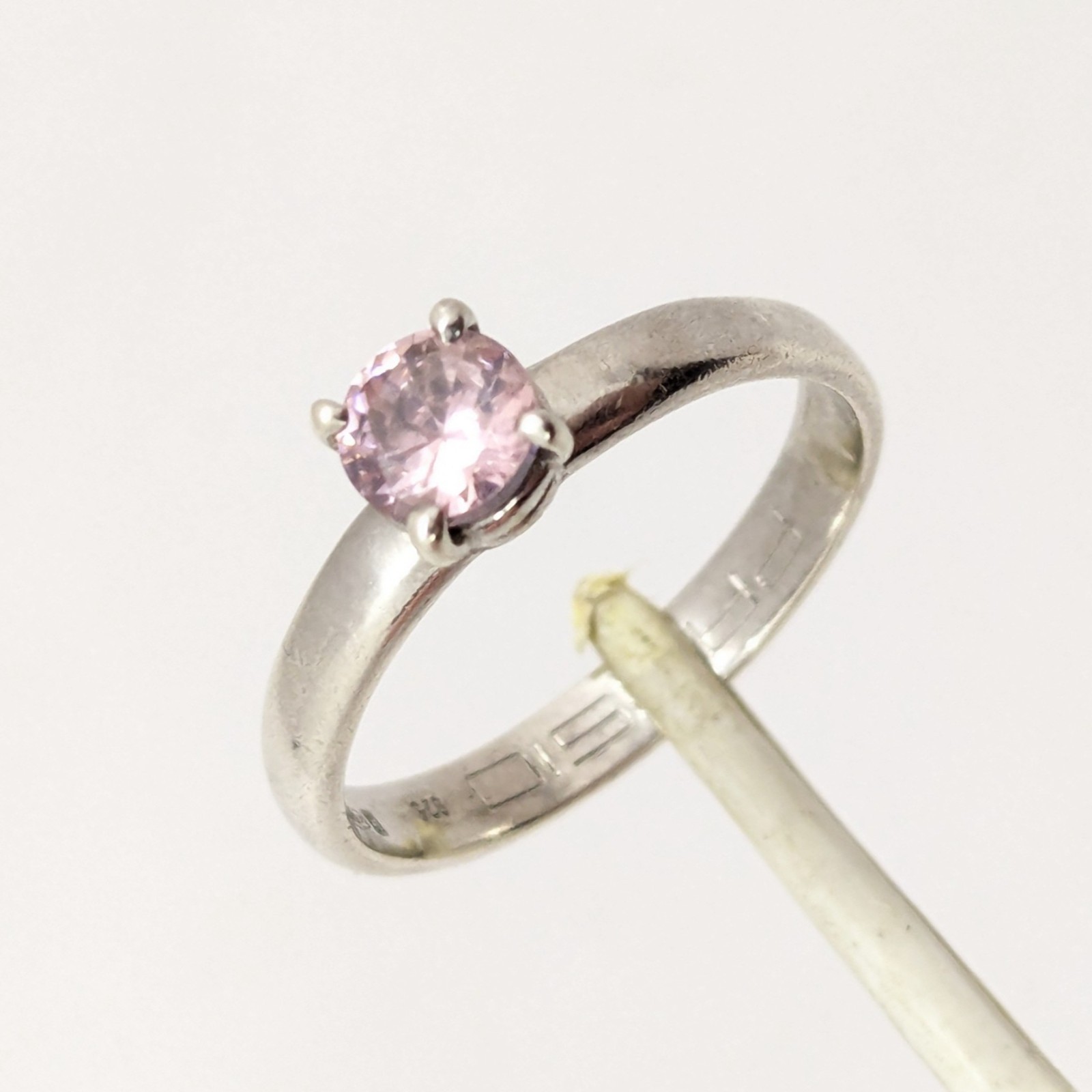Vintage Luxury RING Silver 925 with Chic Bright Stone -size: 7.5US (17.5mm)| #40