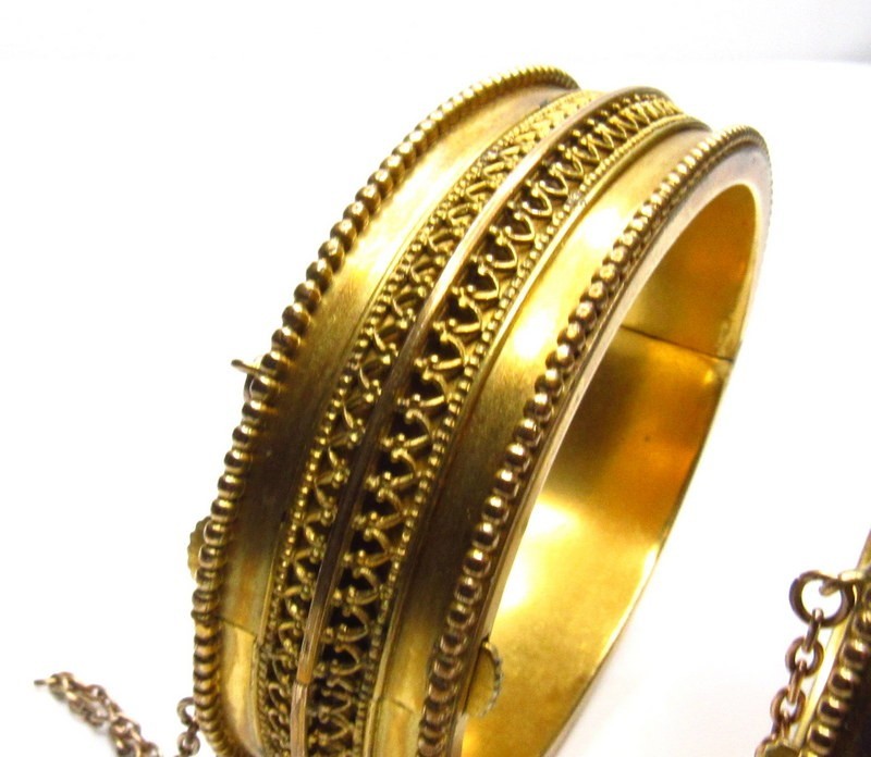 Victorian Gold Filled Etruscan Revival Bracelet Lot of 2 SET