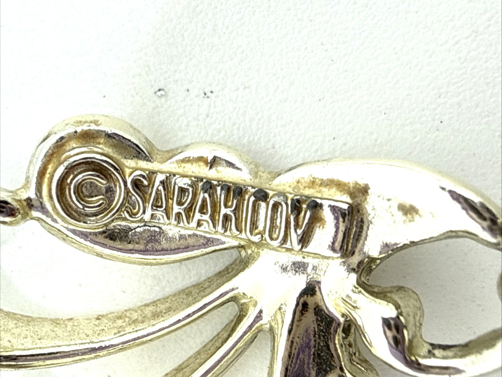 Vintage Sarah Coventry Frosted Feathers Choker Necklace Silver Tone 15″ -17″ MCM